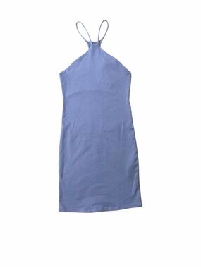 Zara Halter Bodycon Dress in periwinkle